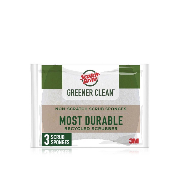 Scotch‑Brite Greener Clean Non‑Scratch Recycled Scrub Sponge x 3
