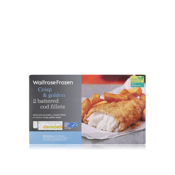 Buy Waitrose battered cod fillets 300g in UAE