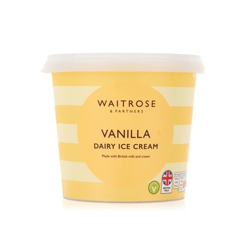 Waitrose Vanilla Dairy Ice Cream 1L