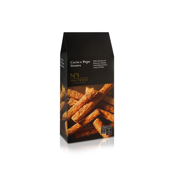 Waitrose No.1 Pecorino and Black Pepper Straws 75g