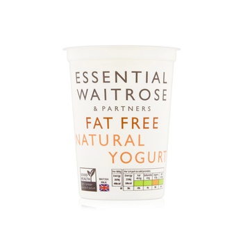 Waitrose Essential Natural Fat-Free Yoghurt 500g