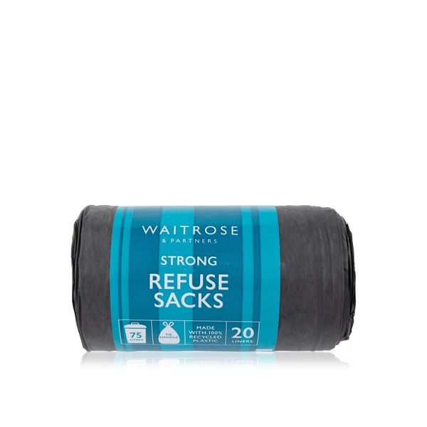 Waitrose Tie Handle Refuse Bags 75 litre 20s