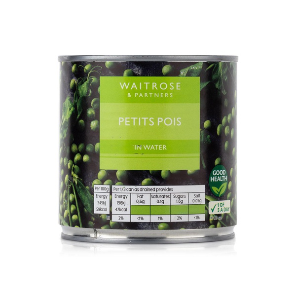 Waitrose Petits Pois in Water 400g