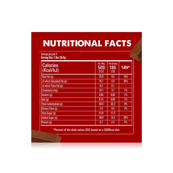Nestle Kitkat 4 Finger Chocolate Bar 36.5g