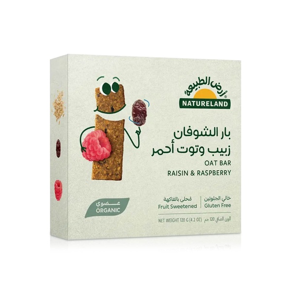 Natureland Raisin Raspberry Oat Bars 20g x 6