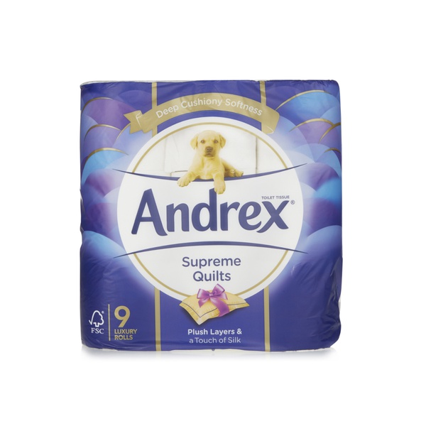 Buy Andrex supreme quilts toilet tissue 4ply 9pk in UAE