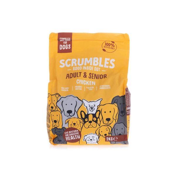 Scrumbles Dry Dog Food Chicken for Adult and Senior Dogs 2kg