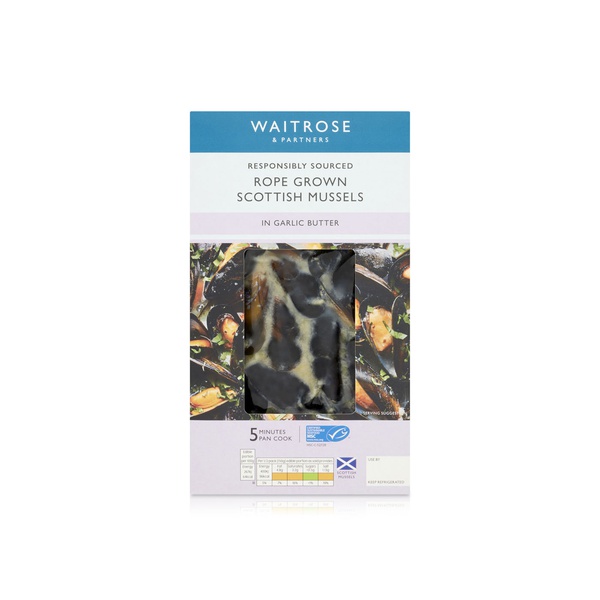Waitrose Rope Grown Scottish Mussels in Garlic Butter 250g x 2