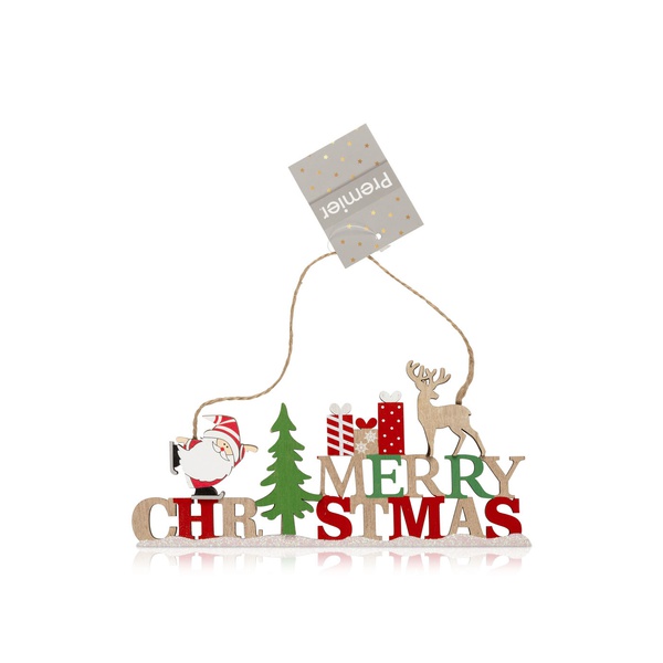 Premier Wooden Merry Christmas 22cm