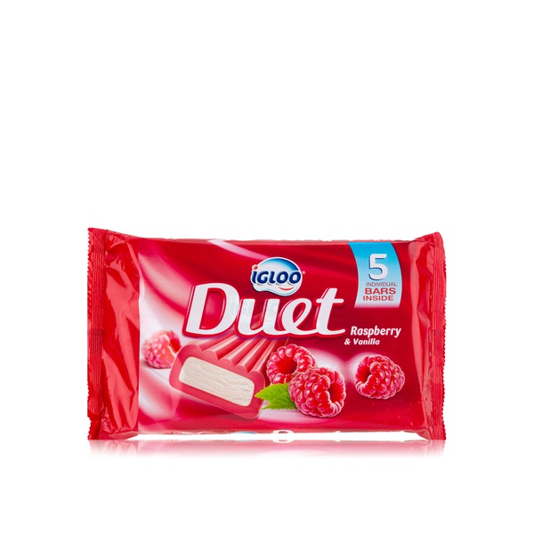 Buy Igloo Duet raspberry & vanilla ice cream 5x65ml in UAE