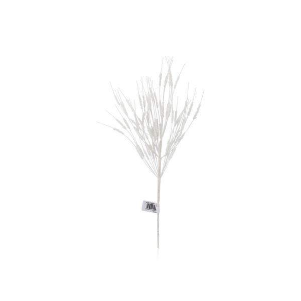 Premier White Glitter Floral Spray 43cm