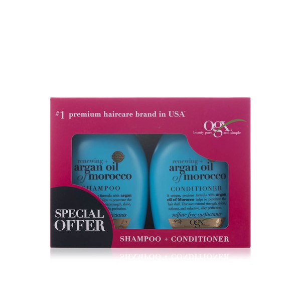 Buy OGX Moroccan argan set shampoo and conditioner 2x385ml in UAE