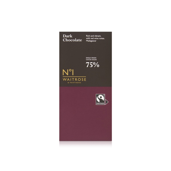 Waitrose No.1 Madagascan Dark Chocolate 75% 100g