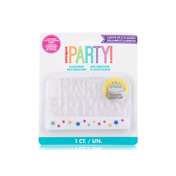 اشتري Unique happy birthday  party flashing cake decoration في الامارات