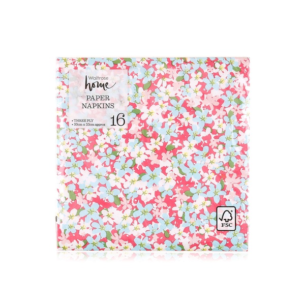 اشتري Waitrose Home floral paper napkins x16 في الامارات