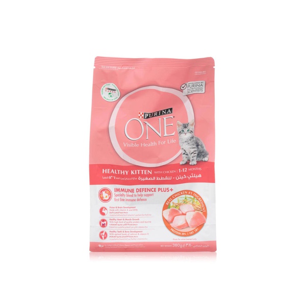 Purina One Healthy Kitten With Chicken Dry Cat Food 380g - Spinneys UAE