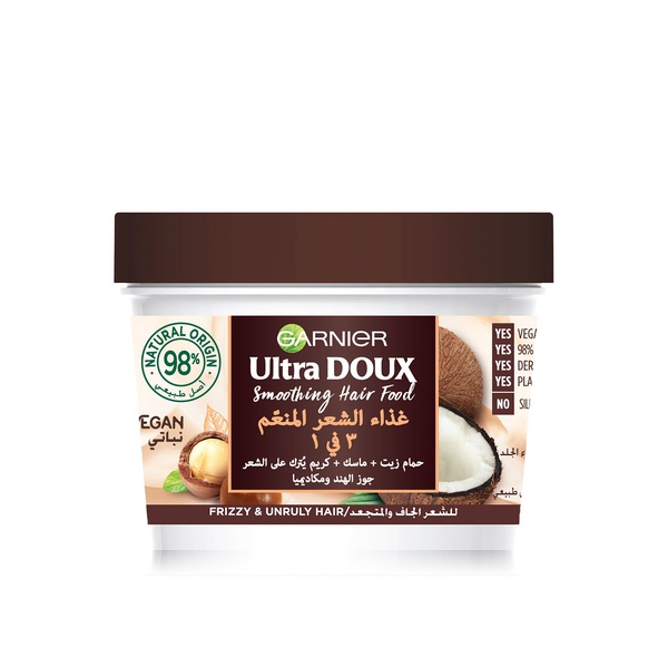 اشتري Garnier Ultra Doux smoothing hair food coconut 390ml في الامارات