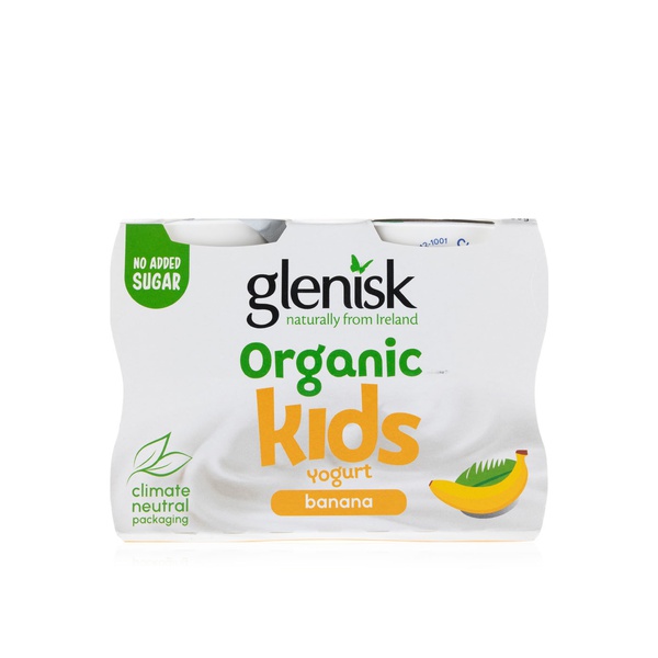 Glenisk Organic Kids Banana Yogurt 4 Pack 360g