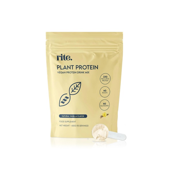 Rite Plant Protein Vanilla Food Supplement 450g