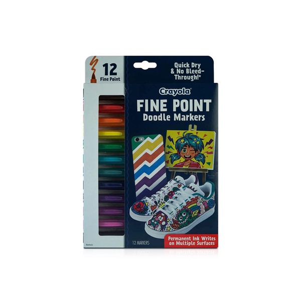 Crayola Doodle Markers Fine Point x 12