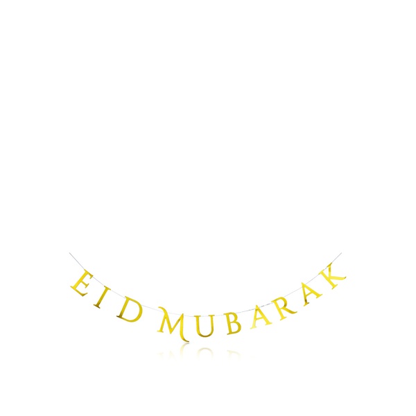 Party Magic Eid Mubarak Gold Foil Banner 3m