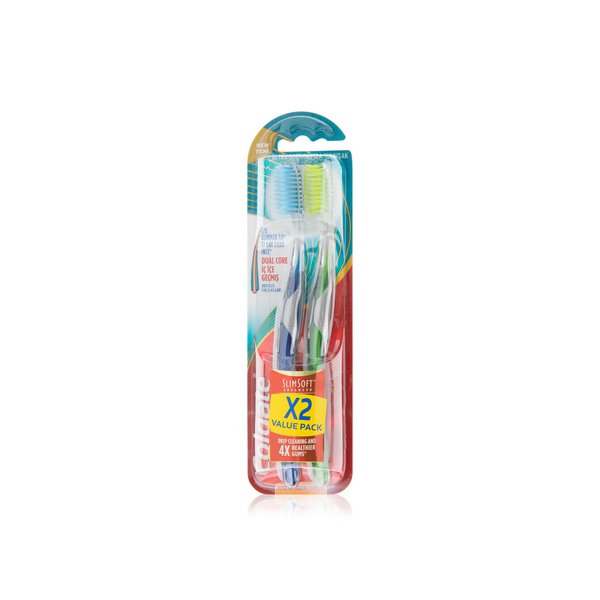 Colgate Slim Soft Advanced Soft Toothbrush - 2 Pack - Spinneys Uae