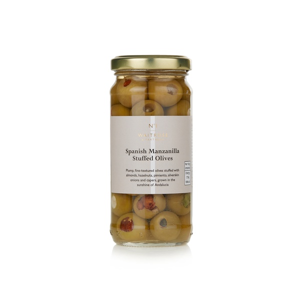 Waitrose Spanish manzanilla stuffed olives 240g Spinneys UAE