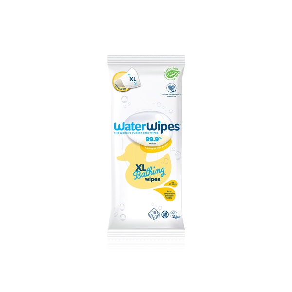 Buy WaterWipes Plastic Free XL Bathing, Toddler & Baby Wipes, 99.9% Water Based Wipes, Unscented, 16 wet wipes in UAE