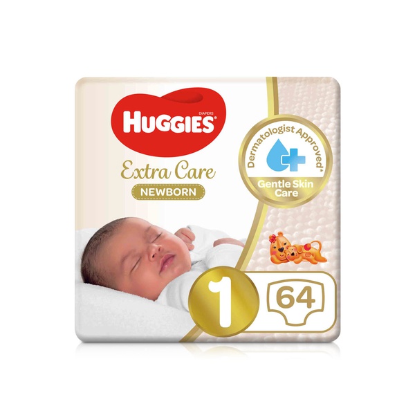 Buy Huggies extra care newborn size 1 64s in UAE