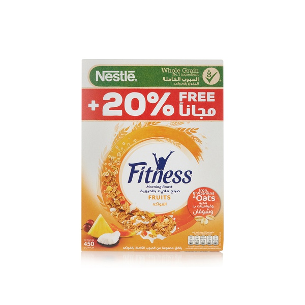 Buy Nestle Fitness fruits cereal 375g+20% free in UAE