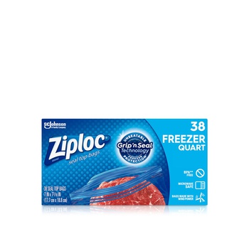 Ziploc Freezer Bags Quart Size 38 Pack