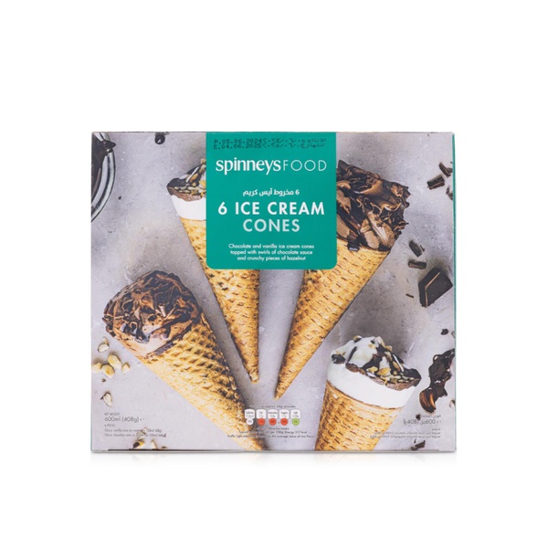 Spinneysfood Ice Cream Cones 6 Pack 600Ml