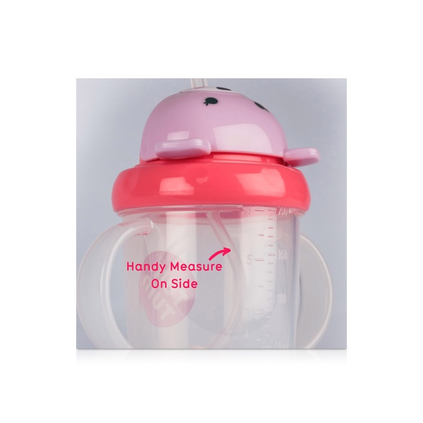 Tum Tum Tots Tippy Up Sippy Cup with Straw Pink 200ml