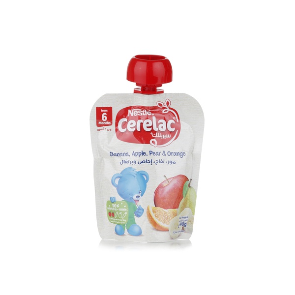 اشتري Nestle Cerelac banana, apple & pear puree 6m+ 90g في الامارات