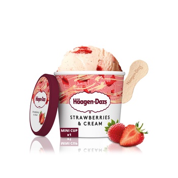 Haagen Dazs Strawberries And Cream Ice Cream 100Ml
