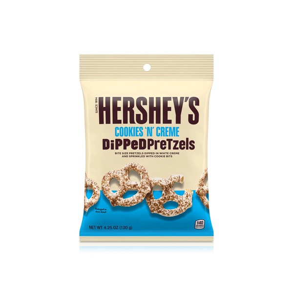 Buy Hersheys dipped pretzels cookies n creme 120g in UAE