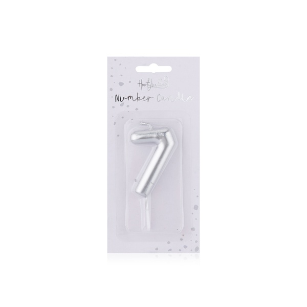 Hootyballoo Silver Number 7 Candle