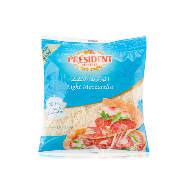 اشتري President shredded light mozzarella 400g في الامارات