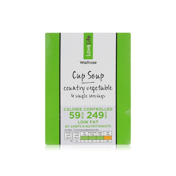 اشتري Waitrose country vegetable cup soup 4 pack 66g في الامارات