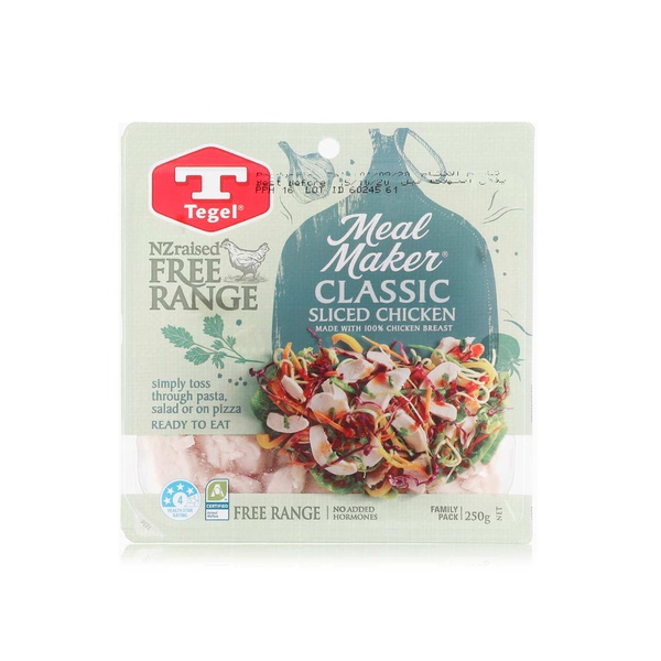 Buy Tegel meal maker classic free range sliced chicken 250g in UAE