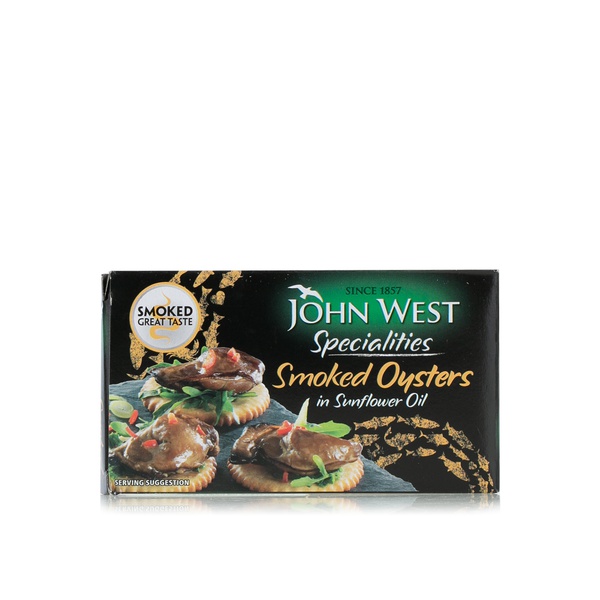 اشتري John West smoked oysters in sunflower oil 85g في الامارات