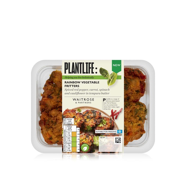 Waitrose Plantlife: Rainbow Vegetable Fritters 168g