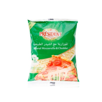 President Shredded Mozzarella and Cheddar Cheese 200g