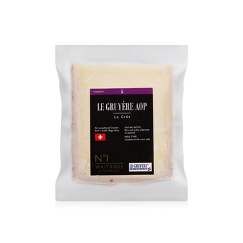 Waitrose No.1 Le Cret Gruyere AOP Cheese Strength 5 175g