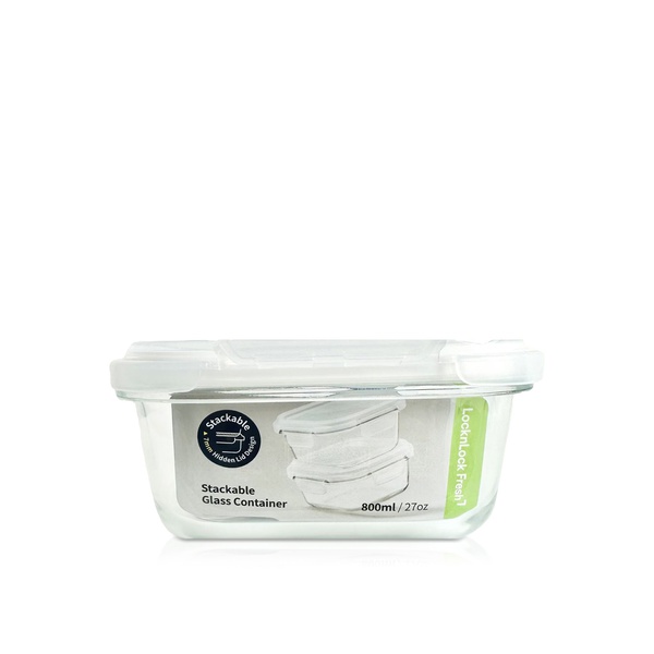 Lock & Lock Limited Edition Sqaure Glass Storage Container 800ml