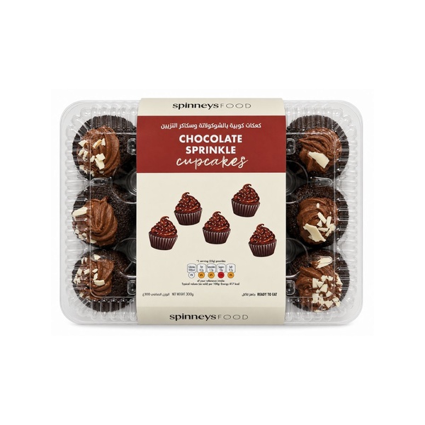 Spinneysfood Mini Chocolate Cupcakes 300g