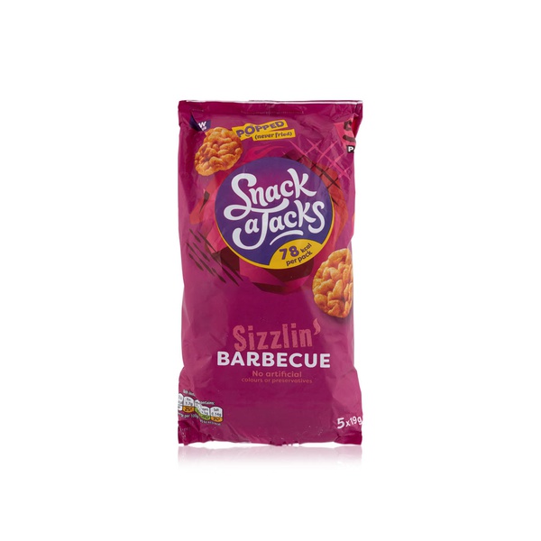 Snack a Jacks Sizzling Barbecue Rice Cakes 19g 5 Pack
