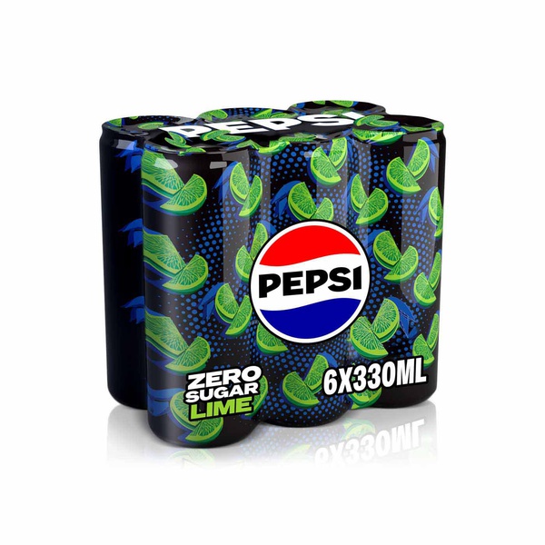 اشتري Pepsi Black lime cans 6 x 330ml في الامارات