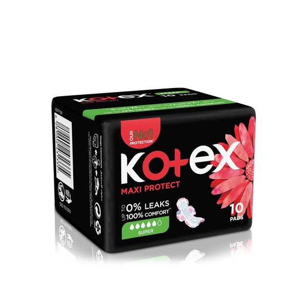 Kotex Maxi Protect Super Pads with Wings 10s