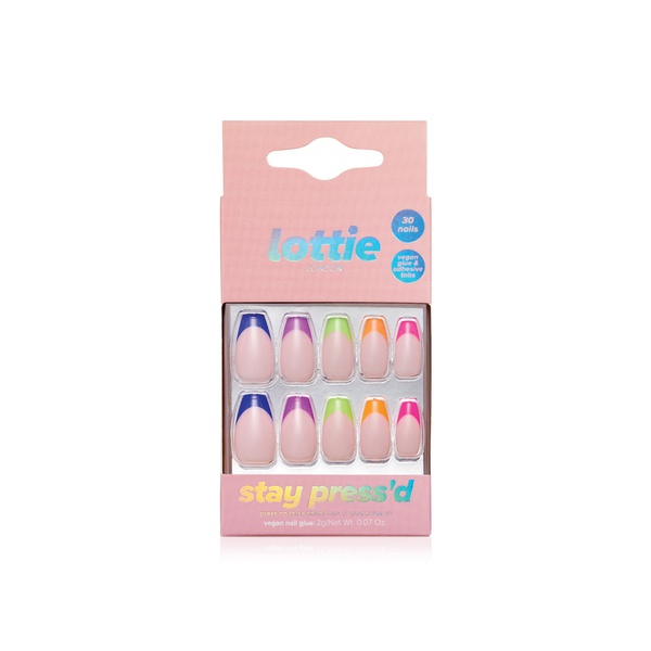 Buy Lottie London stay pressd neon vibes 30 press on false nails in UAE